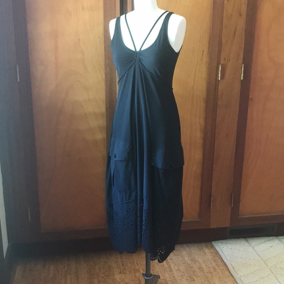 Marithe Francois Girbaud Dresses & Skirts - Marithé + Francois Girbaud Vintage 90s Black Dress LBD with Cargo Pockets US 6